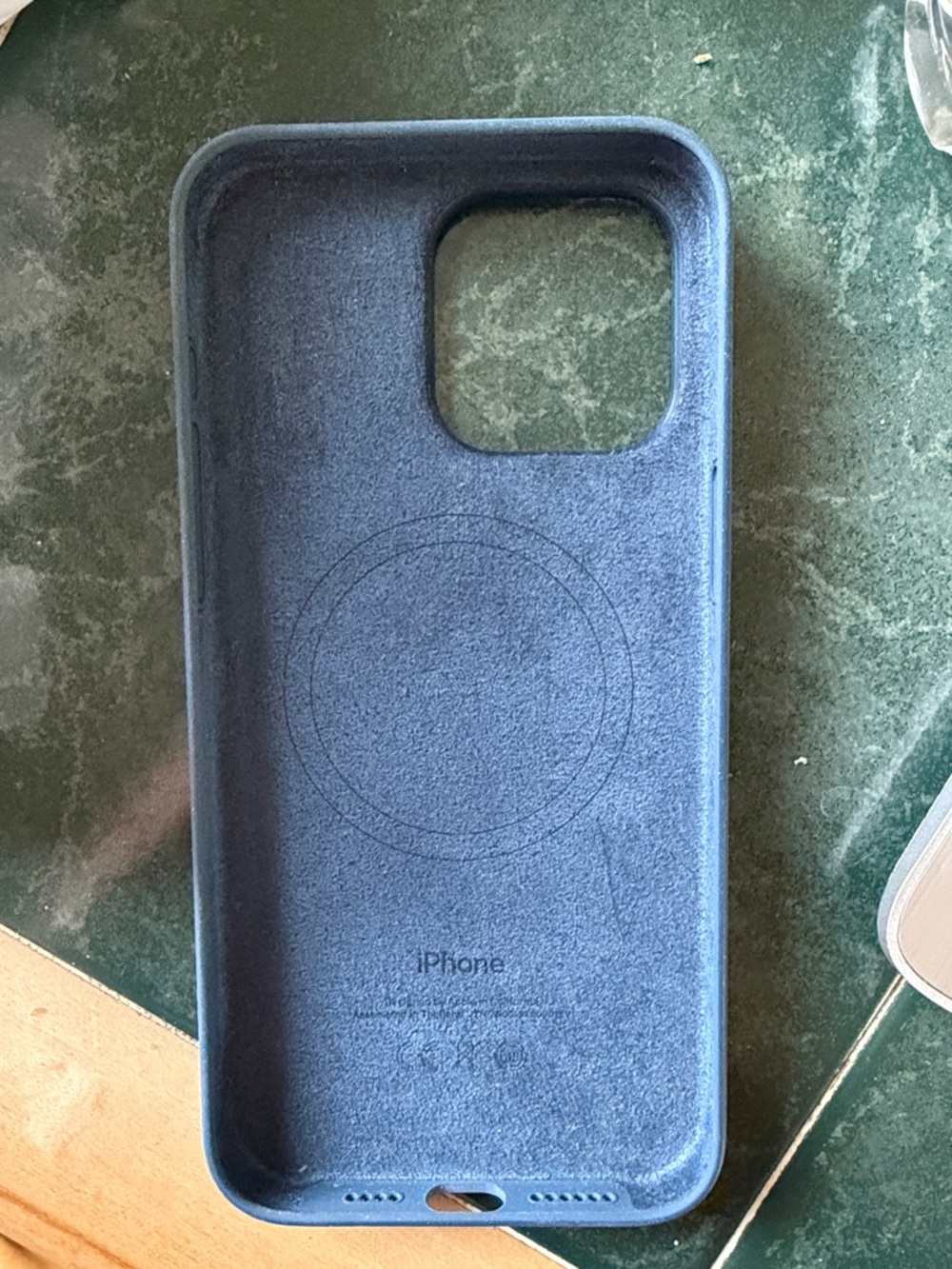 Apple Navy Silicone iPhone Case with MagSafe Ring